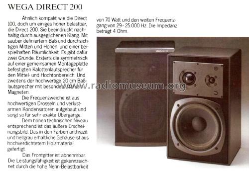 3-Weg-HiFi-Lautsprecherbox direct 200; Wega, (ID = 2236854) Speaker-P