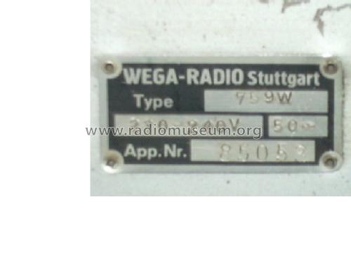 759W; Wega, (ID = 97802) Radio