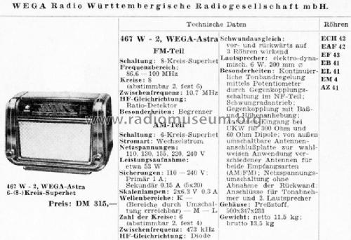 Astra 467 W-2; Wega, (ID = 785333) Radio