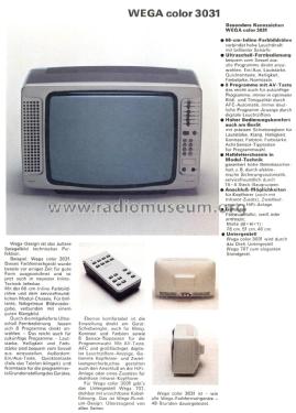 Color 3031; Wega, (ID = 2466977) Television