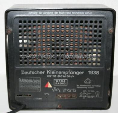 Deutscher Kleinempfänger 1938 DKE38; Wega, (ID = 1219657) Radio