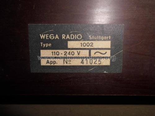 Regent 1002; Wega, (ID = 1773211) Radio