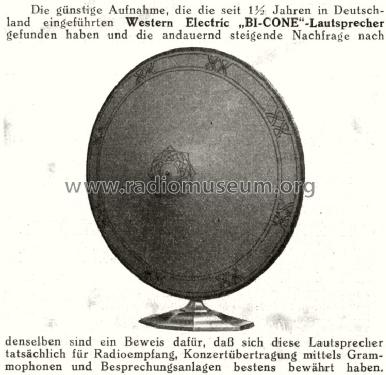 560 A-W Hornless Loudspeaker; Western Electric (ID = 1518492) Parleur