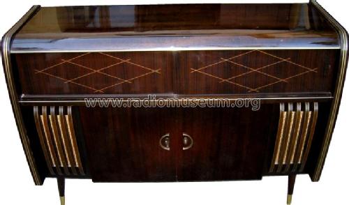 Musikschrank mit Grundig Ch= 1209L; Liesenkötter, (ID = 629161) Radio