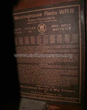 Columaire WR8; Westinghouse El. & (ID = 1292078) Radio