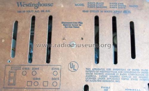 H-438T5 Ch= V-2189-2; Westinghouse El. & (ID = 1510482) Radio