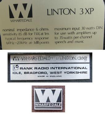 Linton 3 XP; Wharfedale Wireless, (ID = 1201236) Speaker-P