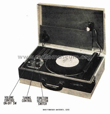 Recordette Sr. 1J10 Ch= 1J1; Wilcox-Gay Corp.; (ID = 2891180) Radio