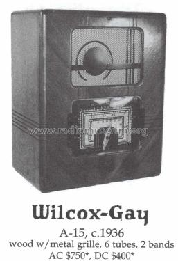 A-15 ; Wilcox-Gay Corp.; (ID = 1486044) Radio