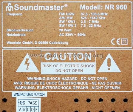 Soundmaster Nr. 960; Wörlein GmbH; (ID = 1543501) Radio