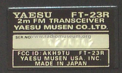 FT-23R; Yaesu-Musen Co. Ltd. (ID = 2440969) Amat TRX