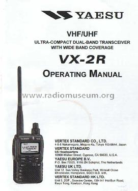 VX-2; Yaesu-Musen Co. Ltd. (ID = 1589982) Amat TRX