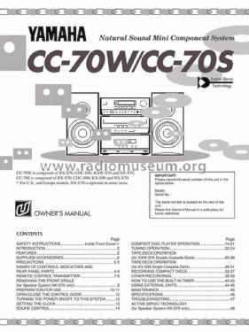 Cassette Deck KXW-S70; Yamaha Co.; (ID = 1773890) R-Player