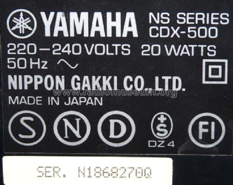 CDX-500; Yamaha Co.; (ID = 620923) R-Player