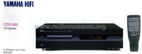 Natural Sound Compact Disc Player CDX-993; Yamaha Co.; (ID = 1179039) R-Player