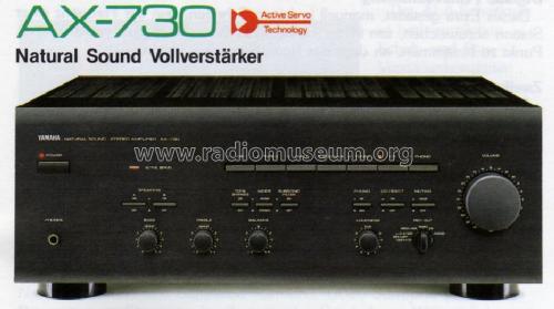 Natural Sound Stereo Amplifier AX-730; Yamaha Co.; (ID = 1051309) Ampl/Mixer