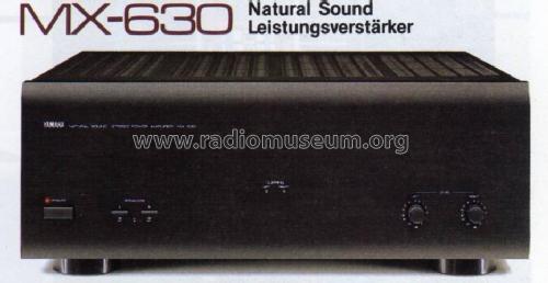 Natural Sound Stereo Power Amplifier MX-630; Yamaha Co.; (ID = 1057056) Ampl/Mixer