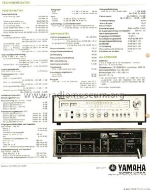 Natural Sound Stereo Receiver CR-600; Yamaha Co.; (ID = 1651690) Radio
