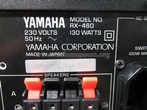 Natural Sound UKW/MW Stereo Receiver RX-460; Yamaha Co.; (ID = 2522601) Radio