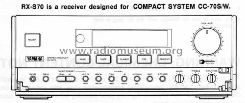 Stereo Receiver RX-S70; Yamaha Co.; (ID = 1108148) Radio