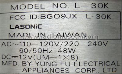 Lasonic L-30K; Yung Fu Electrical (ID = 565783) Radio