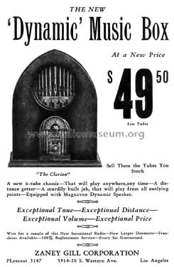 Music Box Clarion ; Zaney-Gill Corp., S. (ID = 2681804) Radio