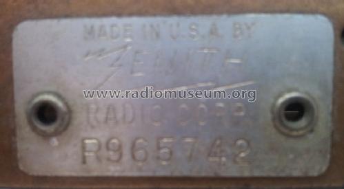 5R-312 Ch=5528; Zenith Radio Corp.; (ID = 1579852) Radio