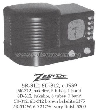 5R-312W ; Zenith Radio Corp.; (ID = 1486136) Radio