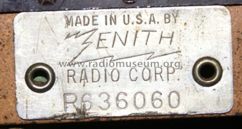 6A223 6-A-223 Ch=5640AT; Zenith Radio Corp.; (ID = 959160) Radio