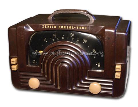 6D615 Consoltone, Boomerang dial Ch=6B05; Zenith Radio Corp.; (ID = 91834) Radio