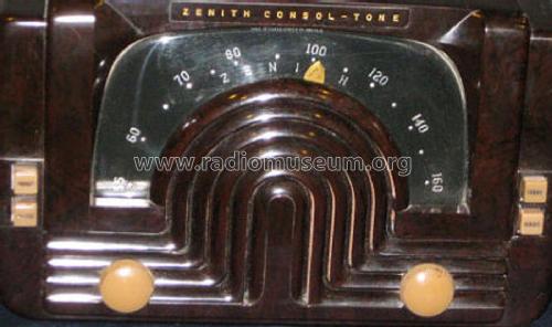 6D615 Consoltone, Boomerang dial Ch=6B05; Zenith Radio Corp.; (ID = 1808519) Radio