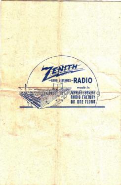 6G501M Ch=6A19; Zenith Radio Corp.; (ID = 2427512) Radio