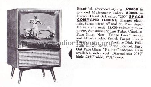 A3000R Ch= 17A31Q; Zenith Radio Corp.; (ID = 1737846) Television