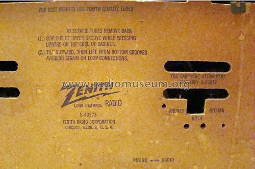 A615F Ch= 6Z05; Zenith Radio Corp.; (ID = 1215297) Radio