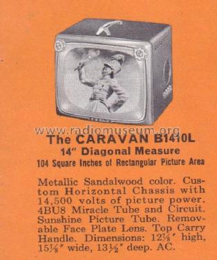 B1410LU Ch= 15B20U; Zenith Radio Corp.; (ID = 1933963) Television