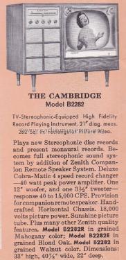 B2282EU Ch= 17B22 & 5B26; Zenith Radio Corp.; (ID = 1939481) Television