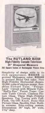 B2358R Ch= 19B20; Zenith Radio Corp.; (ID = 1939497) Television