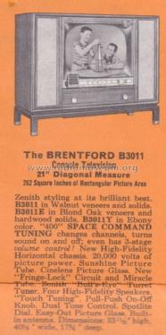 B3011Y Ch= 19B20Q; Zenith Radio Corp.; (ID = 1940215) Televisión
