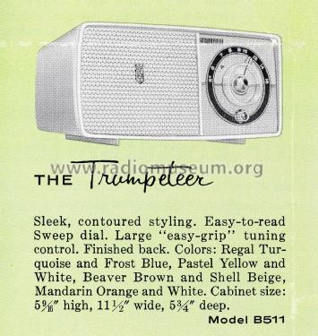 B511P 'The Trumpeteer' Ch= 5B10; Zenith Radio Corp.; (ID = 2028861) Radio