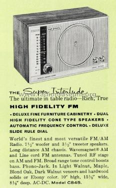 C845L 'The Super Interlude' Ch= 8C02; Zenith Radio Corp.; (ID = 2033008) Radio