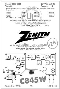 C845W 'The Super Interlude' Ch= 8C02; Zenith Radio Corp.; (ID = 2808147) Radio