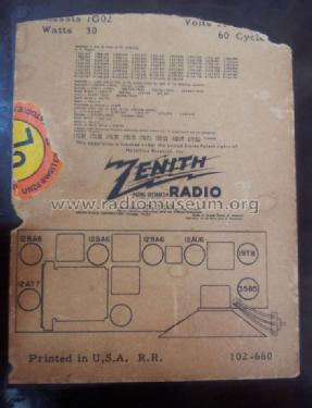 G724 Ch= 7G02; Zenith Radio Corp.; (ID = 1585528) Radio