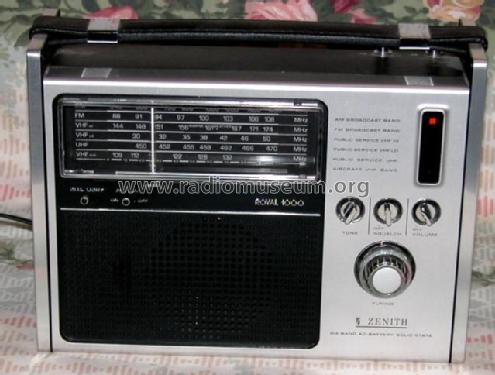 Royal 1000 RG1000Y; Zenith Radio Corp.; (ID = 504423) Radio