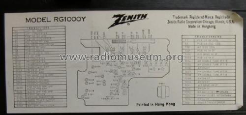 Royal 1000 RG1000Y; Zenith Radio Corp.; (ID = 504427) Radio