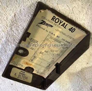 Royal 40C Ch= 6KT50Z1; Zenith Radio Corp.; (ID = 2893968) Radio