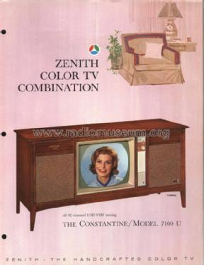 7100WU The Constantine ; Zenith Radio Corp.; (ID = 976202) TV Radio