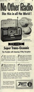 Trans-Oceanic H500 Ch= 5H40 ; Zenith Radio Corp.; (ID = 2808567) Radio