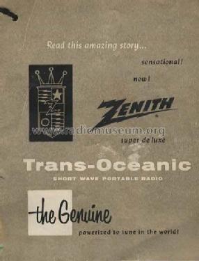Trans-Oceanic L600 Ch= 6L40; Zenith Radio Corp.; (ID = 2725304) Radio