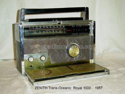 Trans-Oceanic Royal 1000 Ch= 9HT40Z2; Zenith Radio Corp.; (ID = 1371400) Radio