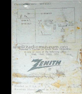 Trans-Oceanic Royal 1000 Ch= 9HT40Z2; Zenith Radio Corp.; (ID = 1948534) Radio